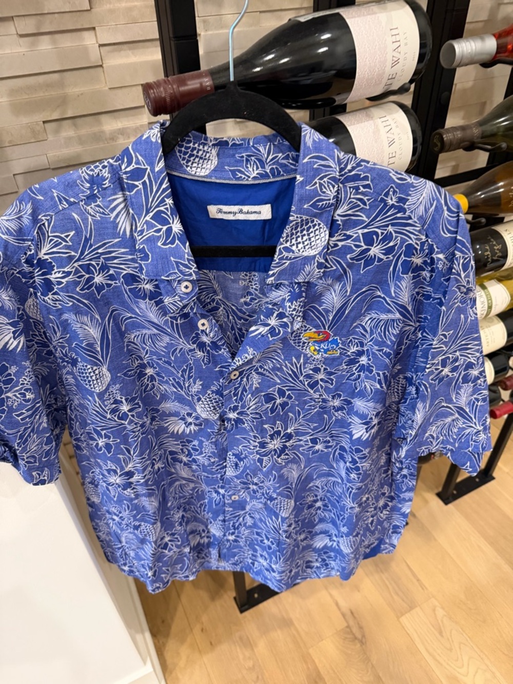 Tommy Bahama White Floral on Blue Camp Shirt